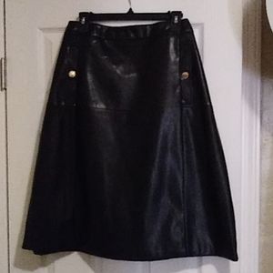 Faux leather skirt
